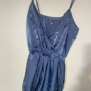 Navy blue silky ROMPER one piece by Kendal and Kylie    Size small